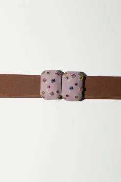 Micro Crystals Belt in Lilac