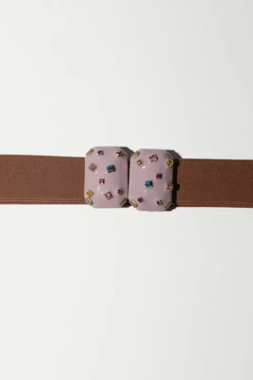 Micro Crystals Belt in Lilac