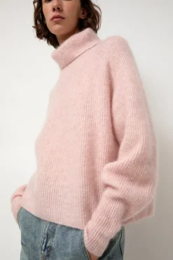 Mohair High Neck in Blush