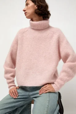 Mohair High Neck in Blush