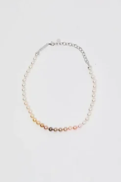 Multi-Colored Pearl Necklace in Multi