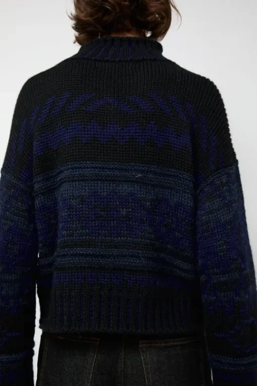 Nadia Sweater in Black and Blue