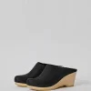 New School Clog on Wedge in Black