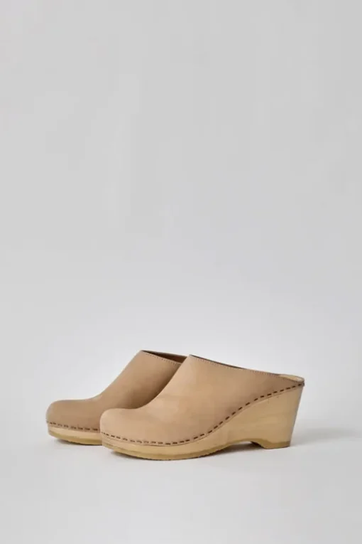 New School Clog on Wedge in Bone