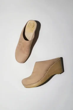 New School Clog on Wedge in Bone