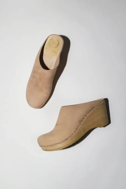 New School Clog on Wedge in Bone