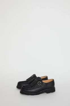Nyons Shoe in Lisse Noir Poils Noir