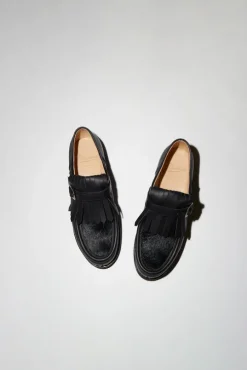 Nyons Shoe in Lisse Noir Poils Noir