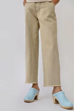 Old School Clog on High Heel in Light Blue