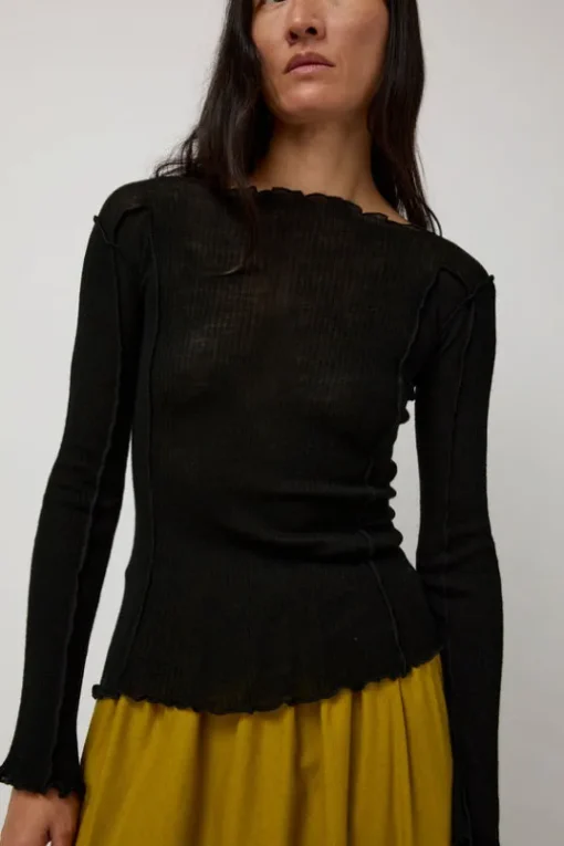 Omato Wool Long Sleeve in Black