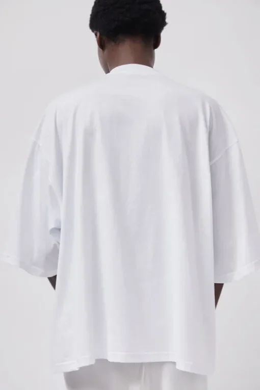 Oversized T-Shirt with Sequins in White