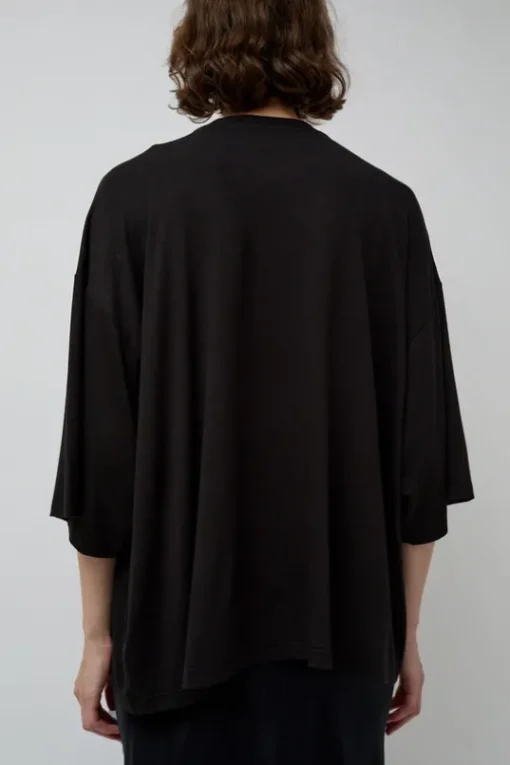 Oversized T-Shirt with Sequins in Black