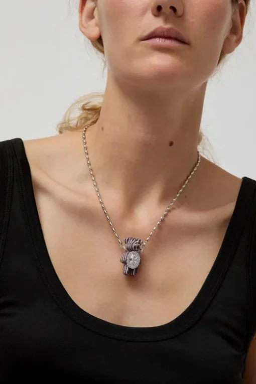 Pattern Wooden Bear in Purple