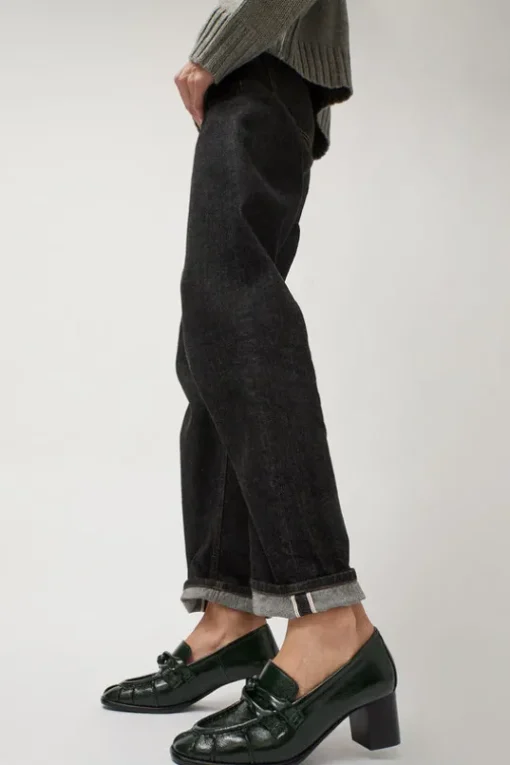 Philippe Heeled Loafer in Bottle