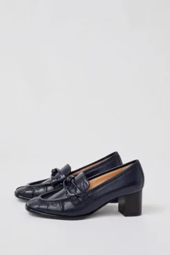 Philippe Heeled Loafer in Navy