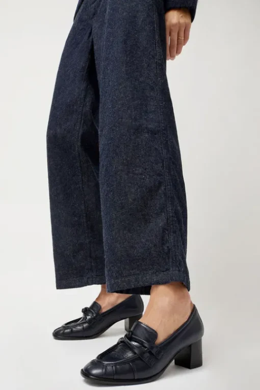 Philippe Heeled Loafer in Navy