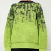 Pile Jacquard Sweater in Wasabi