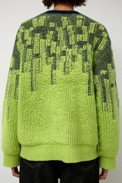 Pile Jacquard Sweater in Wasabi