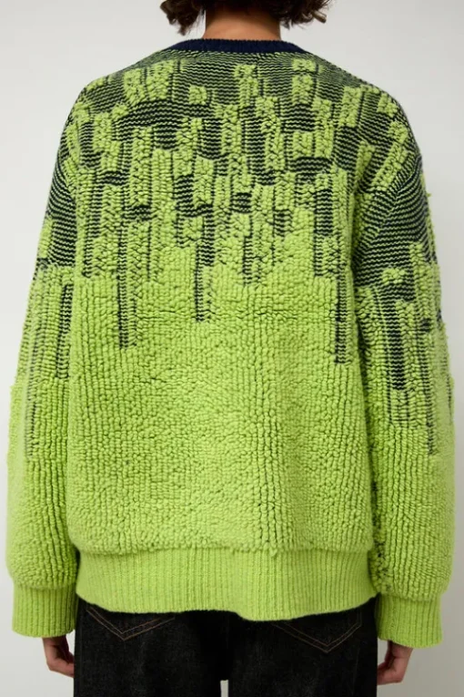 Pile Jacquard Sweater in Wasabi