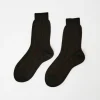 Pinstripe Viscose Socks in Dark Brown