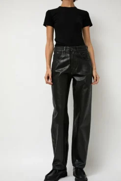 Pitched Baggy Jeans in Black Blue