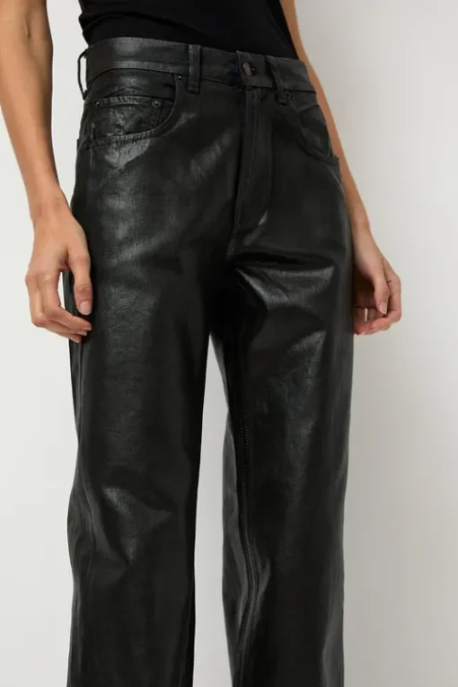 Pitched Baggy Jeans in Black Blue