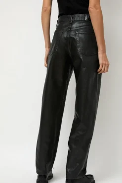 Pitched Baggy Jeans in Black Blue