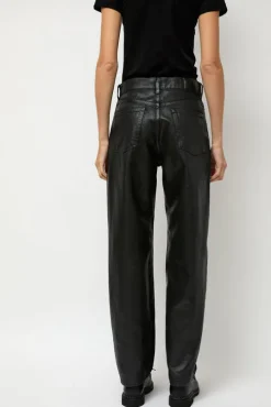 Pitched Baggy Jeans in Black Blue