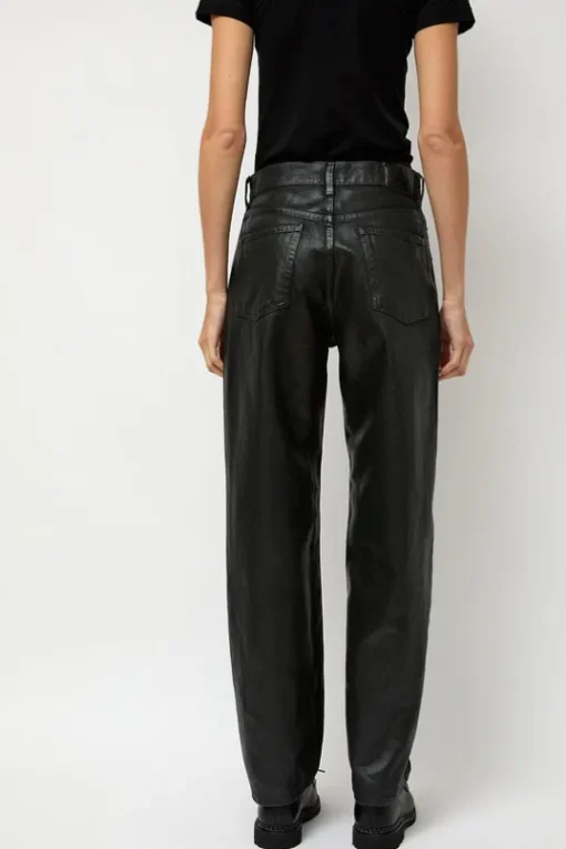 Pitched Baggy Jeans in Black Blue