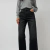 Plein High Rise Straight Jean in Stil Black