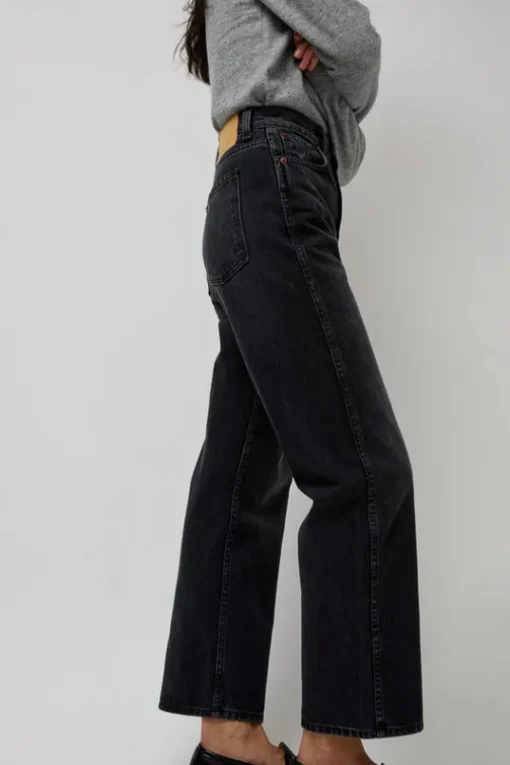 Plein High Rise Straight Jean in Stil Black