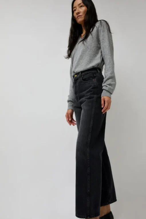 Plein High Rise Straight Jean in Stil Black
