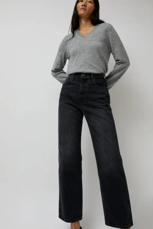 Plein High Rise Straight Jean in Stil Black