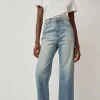 Plein High Straight Jean in Hudson Wash