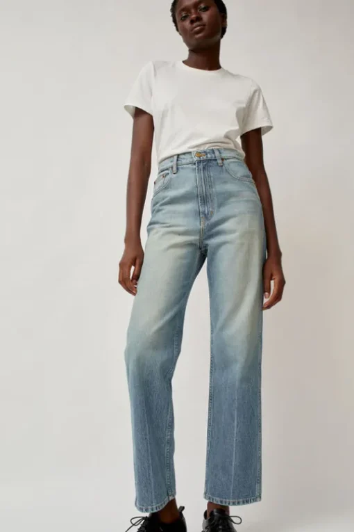 Plein High Straight Jean in Hudson Wash
