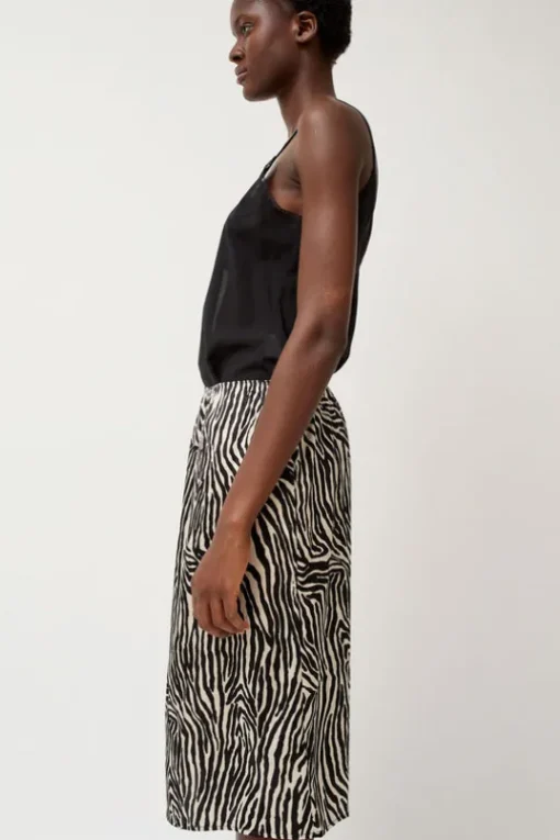 Printed Slip Skirt in Zebra Print