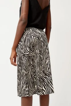 Printed Slip Skirt in Zebra Print