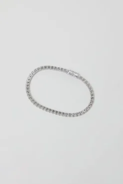 4 Prong N-dia Tennis Bracelet in White