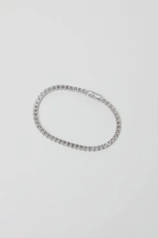 4 Prong N-dia Tennis Bracelet in White