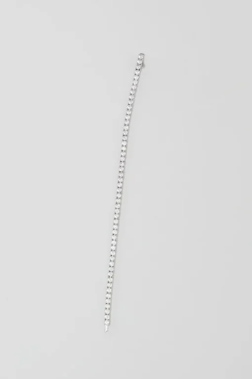 4 Prong N-dia Tennis Bracelet in White