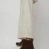 5" Pull on Shearling Clog Boot on Mid Heel in Umber