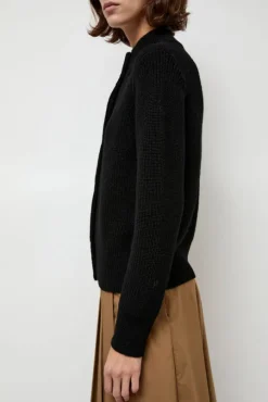 Raw Blouson Cardigan in Black