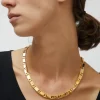 Rectangle Chain Link Necklace in Gold