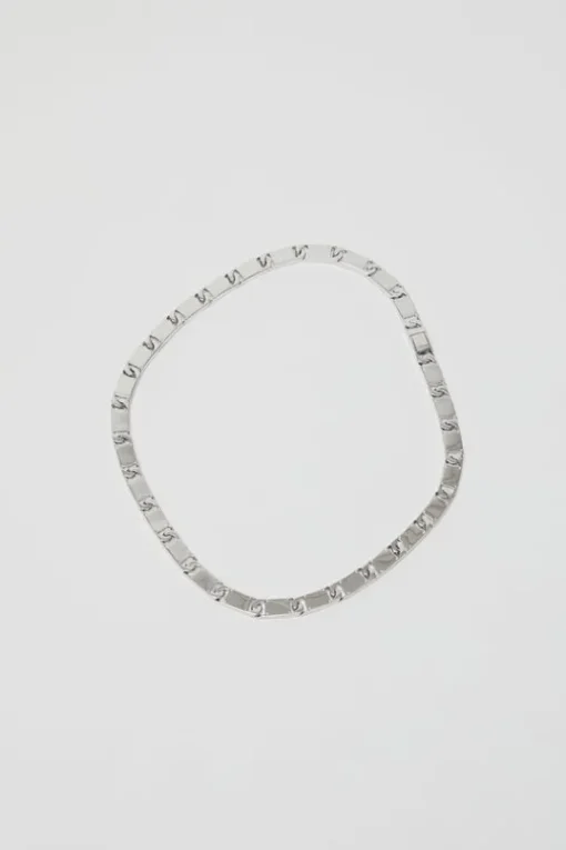 Rectangle Chain Link Necklace in Silver