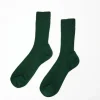 Ribbed Ankle Socks in Cipresso