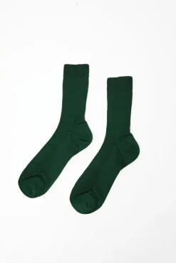 Ribbed Ankle Socks in Cipresso
