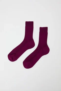 Ribbed Ankle Socks in Susina