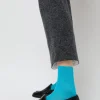 Ribbed Ankle Socks in Turquoise