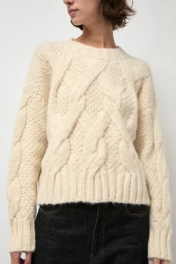 Rita Cable Sweater in Ivory