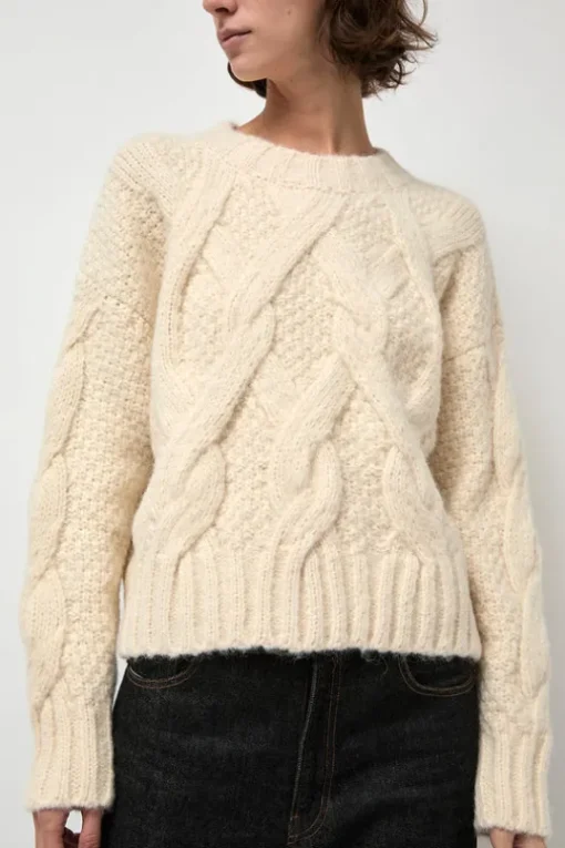 Rita Cable Sweater in Ivory